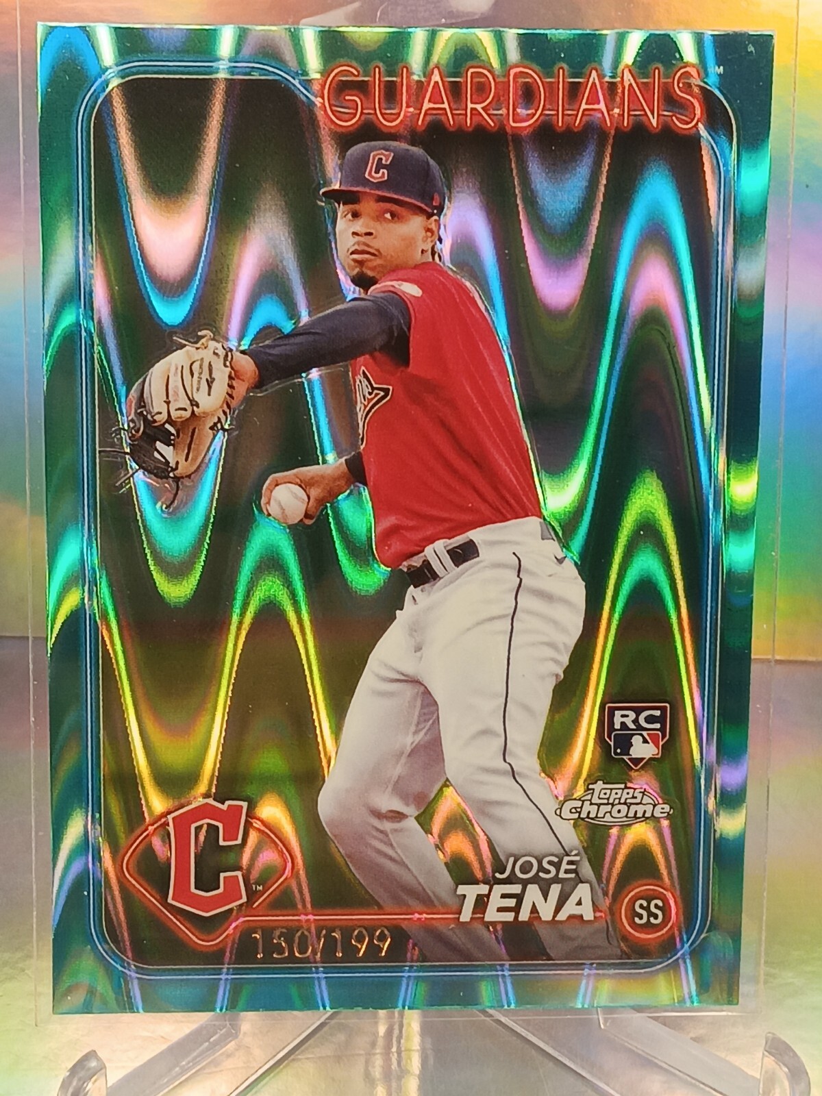 2024 Topps Chrome - Aqua Lava Refractor #29 Jose Tena 150/199 Rookie RC NM