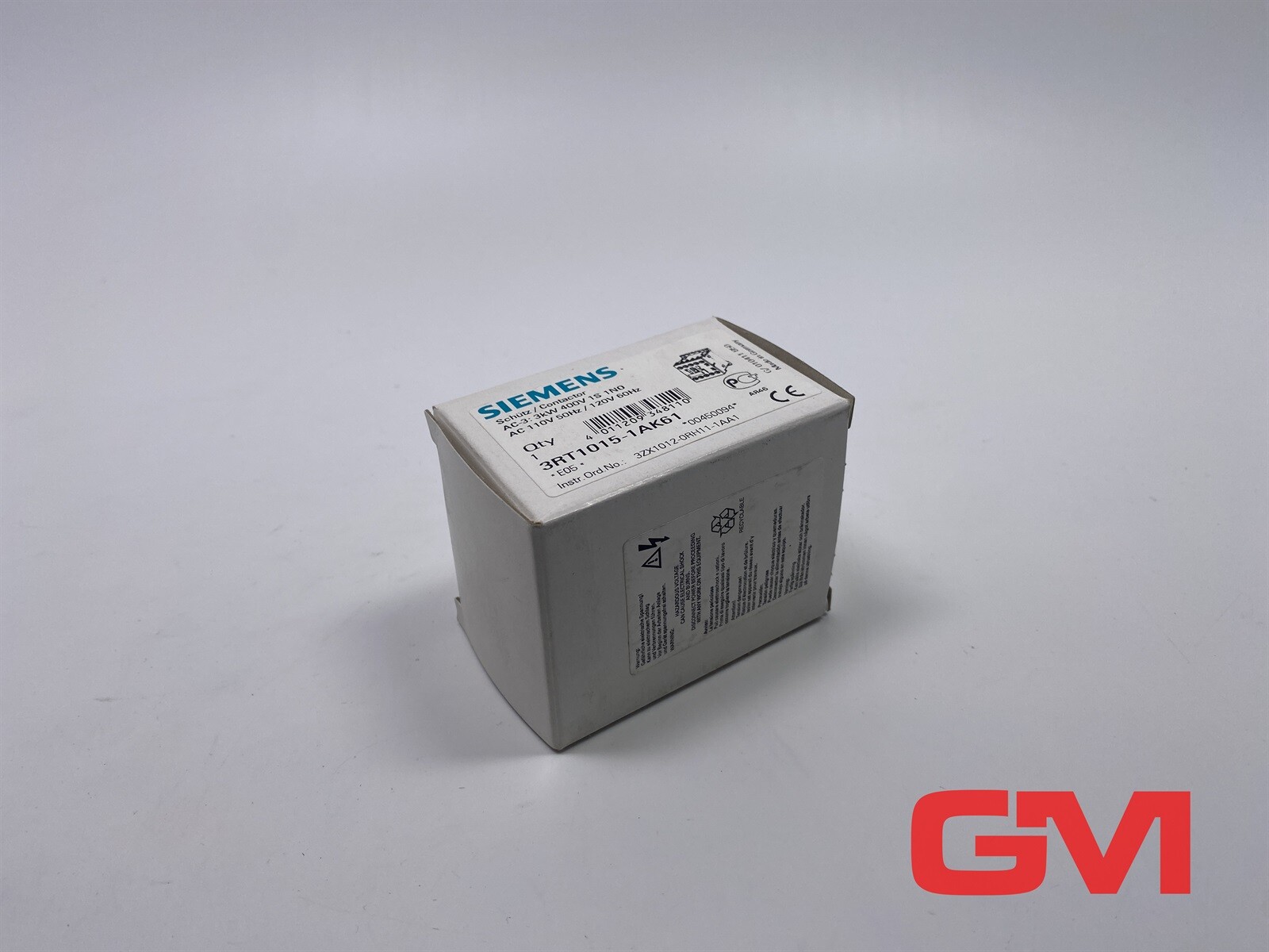 Siemens Power Contactor 3RT1015-1AK61 AC 110V50Hz/120V60Hz 1NO