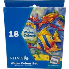 Reeves Fine Water Colour Set 18 Tubes 12ml/0.4 fl.oz. Each Old Stock Sealed