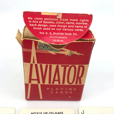 Aviator Playing Cards USPCC Red Number 914 Tax Stamp US Savings