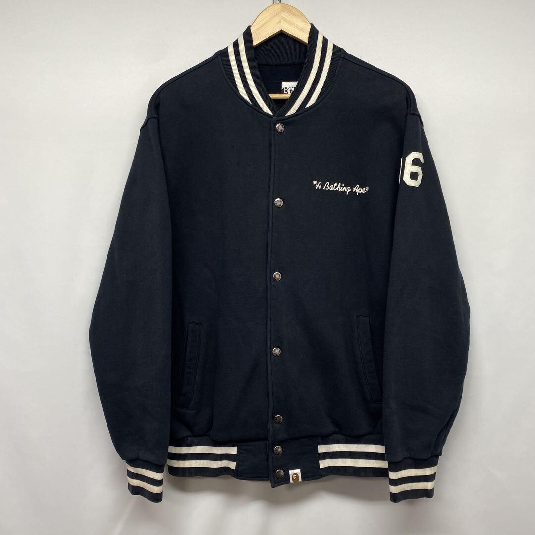 Vintage Bape 2006 Football General Made Varsity Sweat Jacket Vintage Bape 2006 Football General Made Varsity Sweat Jacket