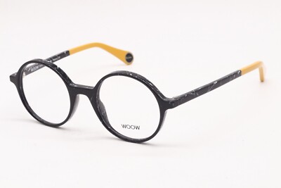 NEW WOOW OPTICAL NEW RULES 1 COL 2150 BLACK WHITE AUTHENTIC EYEGLASSES 46-21