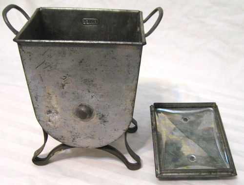 Antique 1890s FRIES Tinware Table Top Wooden Hand Crank Kitchen Mixer Creamer - Picture 7 of 11
