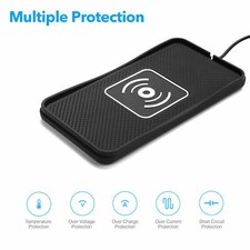 wireless Car phone charger fast charging pad mat Fits For most Smart Phone