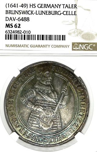 German States Brunswick-Luneburg ND Taler Coin Thaler NGC MS62 F.STG/STG UNC TOP