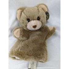Polar Puff Ryan Brown Bear Plush Hand Puppet 9" 24K Mighty Star Stuffed Animal