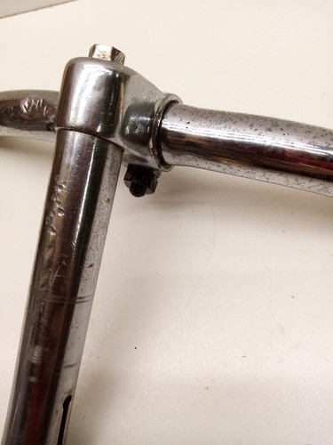 Vintage Bike Bicycle Handlebars with Stem and Grips Made in England - Picture 9 of 20
