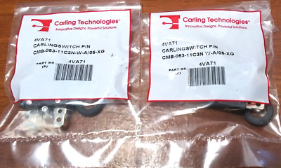 2 Genuine Carling Marine Push to Reset 12VDC-125/250VAC 5 amp Circuit Breakers