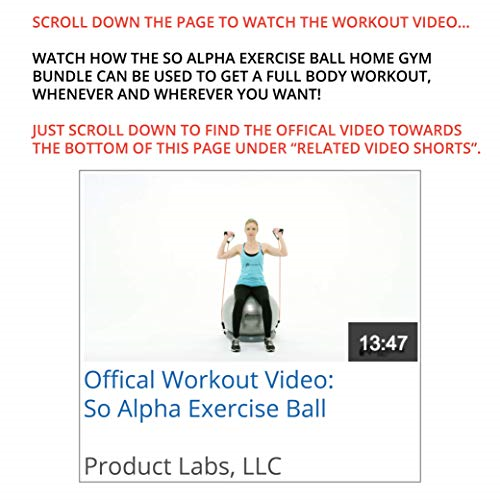 soalpha exercise ball with resistance bands