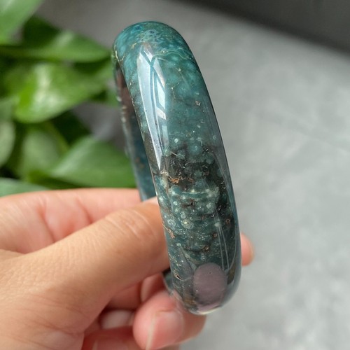 Natural Color Ocean Jasper Quartz Eye Crystal Bangle Inside Diameter 56.2mm 1 - Picture 8 of 10