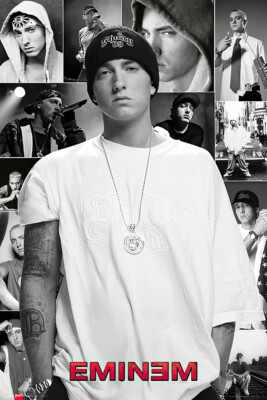 Eminem - Music Poster / Print (Image Collage - White Shirt) (Size: 24'' X 36'')