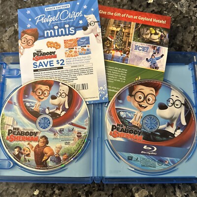 Mr. Peabody Sherman (Blu-ray/DVD, 2014, 2-Disc Set) No Digital