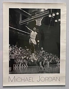 michael jordan unc poster