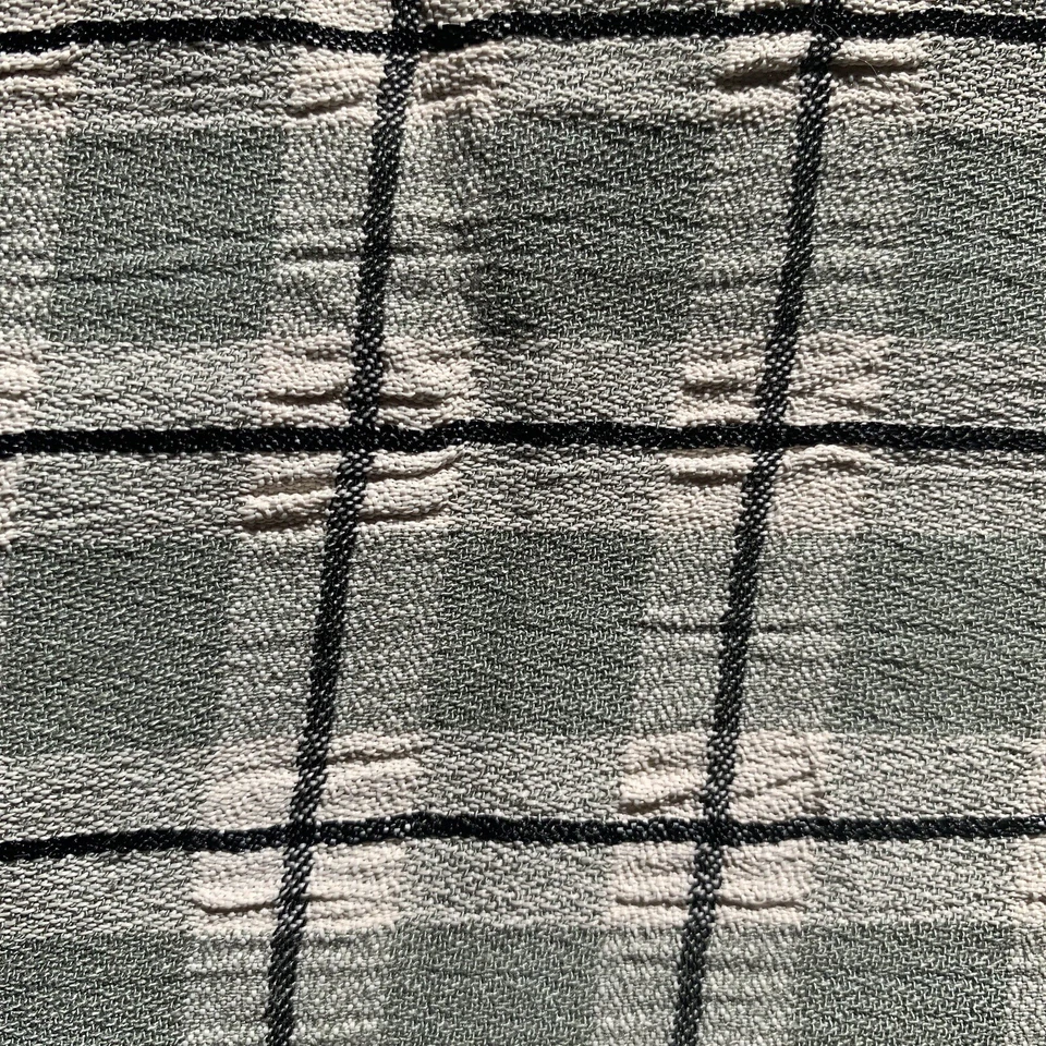 "Tela especial a cuadros de rayón textural vintage años 80 90 120x54""" Foto 4 de 4