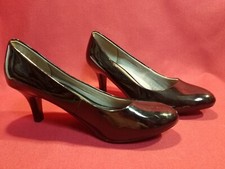 Life Stride Shoes Women's 9W Black Patent Parigi Soft System High Heel Pumps