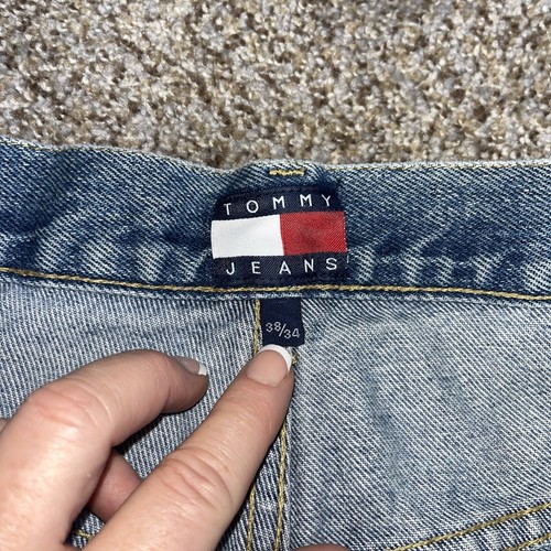 Tommy Hilfiger Vintage Jeans Mens 38x34 (38x32.5) Carpenter Baggy Loose Skater - Picture 6 of 19