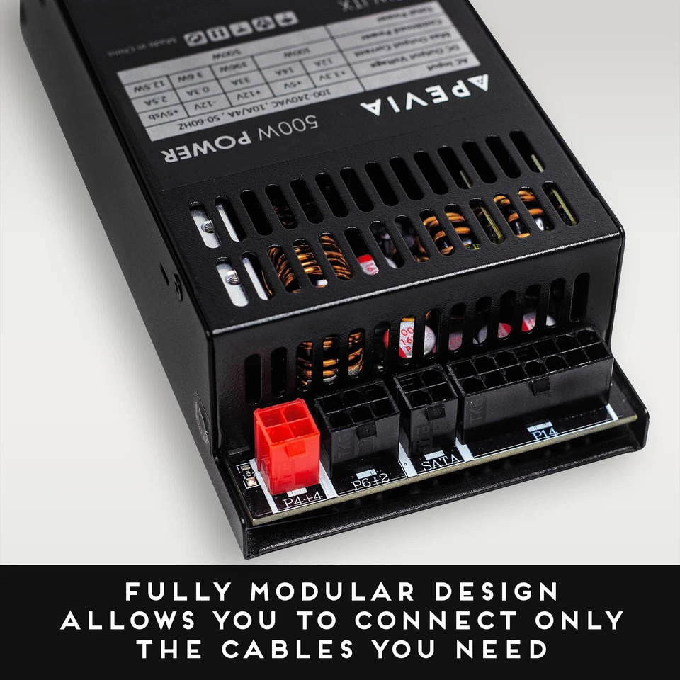 500W Fully Modular Power Supply Mini ITX FLEX ATX Active PFC with Protections - Image 2 of 4