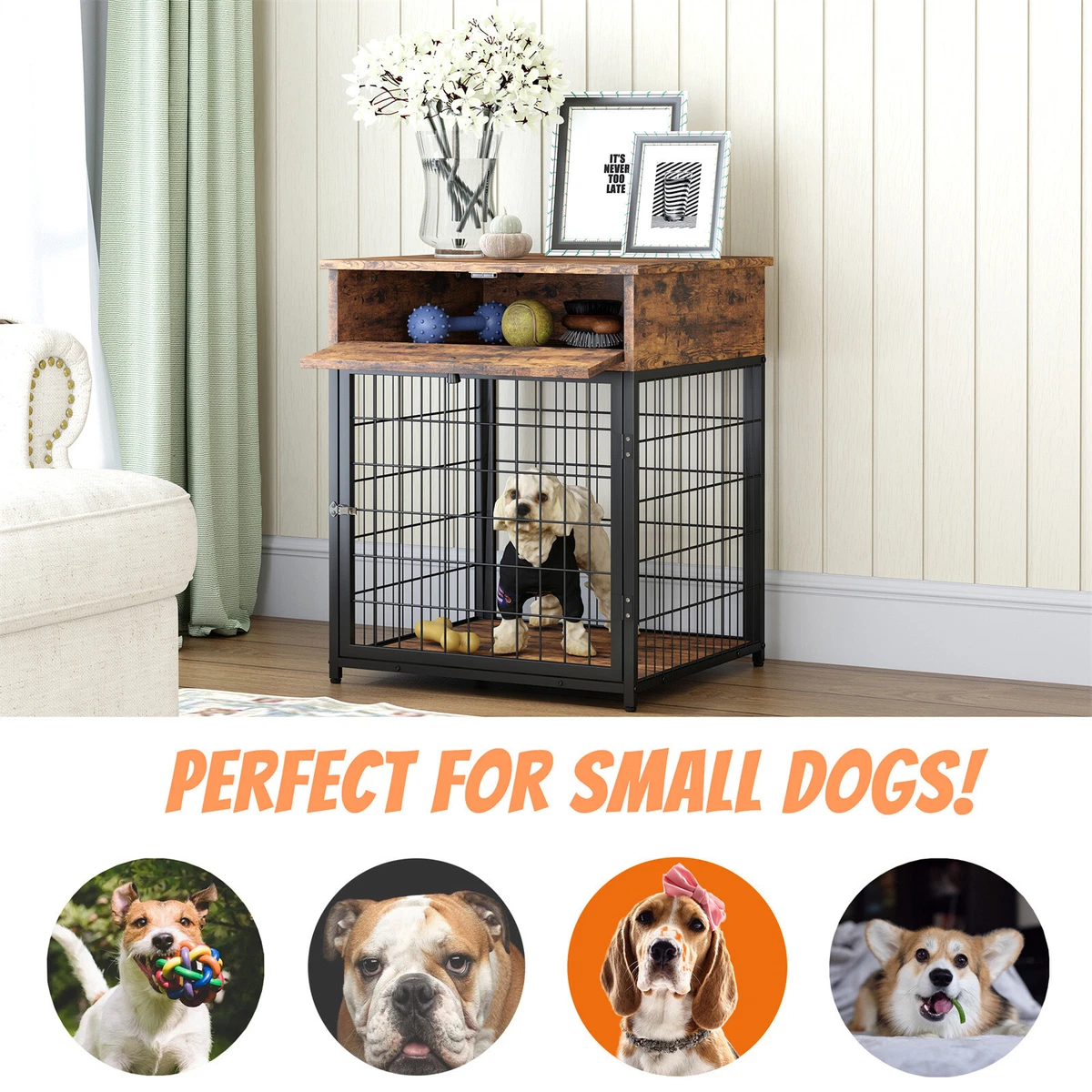Console dog crate cheap