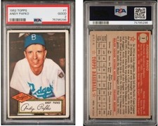 1952 Topps #1 Andy Pafko - Brooklyn Dodgers - PSA 2 - Good - 75795296🔥⚾🔥