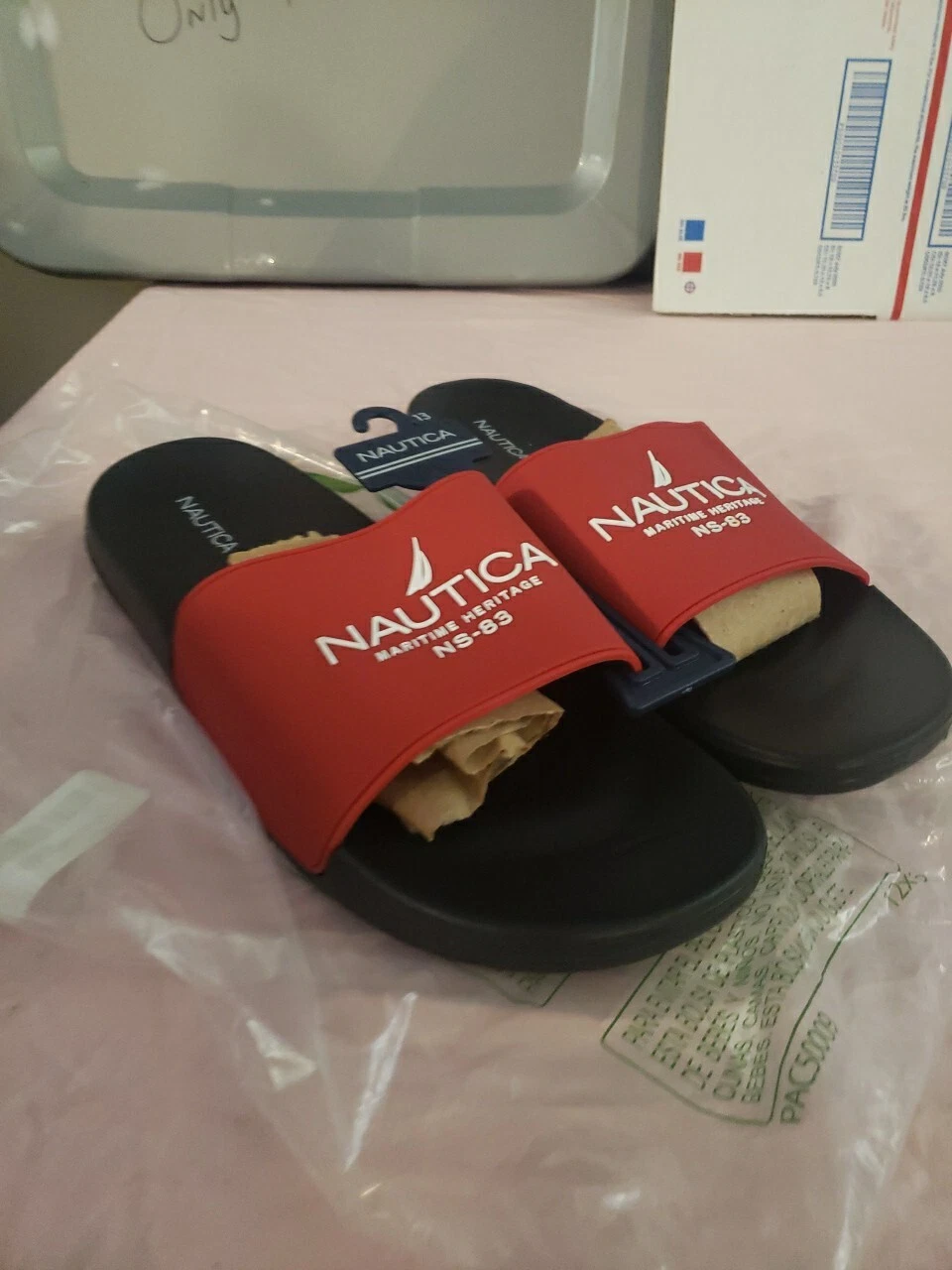 Nautica Men's Size 13 Athletic PORTER Slide Comfort Sandal Shower Slippers #00r