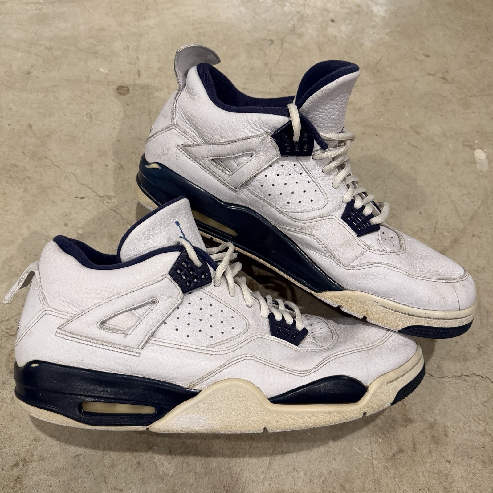 Nike Air Jordan 4 Retro LS Columbia Legend Blue Mens 13 Used