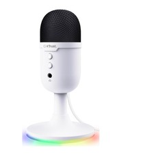 Trust Microfono da tavolo GXT 234P Yunix Bianco con USB e Condensatore