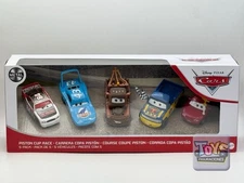 Disney Pixar Cars Piston Cup 5 Pack The King  Kit Revster , T.G. Castlenut