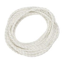 Braided Leather Cords, Round Leather Strap, Necklaces 3mm, 2Yard, White 