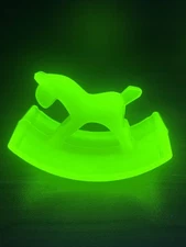 Vintage 1930s Houze Rocking Horse Ink Blotter / Figurine 3.5" Satin Vaseline