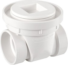   4' White PVC Backwater Valve, Sewage and Rainwater Backflow Preventer