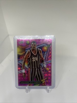 2023-24 Topps Cosmic Chrome - Hakeem Olajuwon #47 Pink Galaxy Refractor