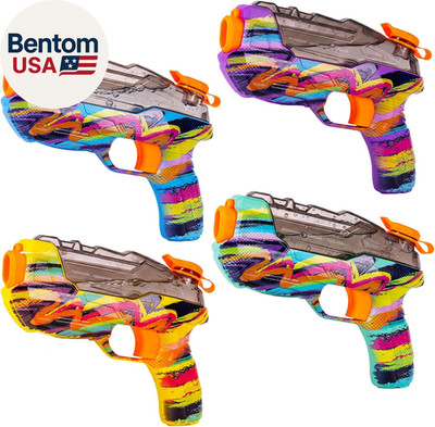 4 Pack Water Gun for Kids Adults, Watercolor Squirt Gun with Trigger, Long Range