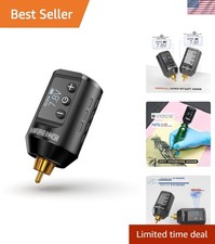 1500mAh Cordless Tattoo Power Supply with Adjustable Voltage and Jumpstart Mode