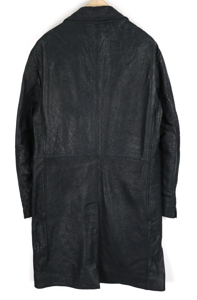 Diesel L-Coat-crk XL en Cuir D'Agneau Veste Homme Entaille Revers Boutonné - Photo 2/4