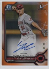 2022 Bowman Chrome Prospect Orange Refractor 1/25 Yan Contreras #CPA-YC Auto k4s