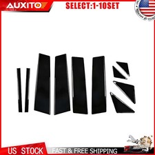 Fit Mazda 3 Axela 14-18 Gloss Black Door Window Pillar Post Cover Trim 10-100x