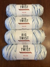 Big Twist Value Yarn - Lot Of 4 - Speckle Blues NEW