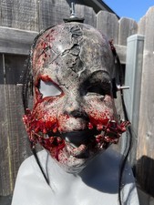 Bloody Baby Doll Face Latex Halloween Mask The Hills Run Red Mask Leatherface