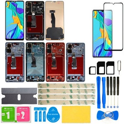 For Huawei P30 ELE-L09 TFT LCD Display Touch Screen Digitizer Replacement Frame