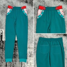 Wild Flowers Girls Happy Go Lucy Collection Teal Joggers Size 14 NWT
