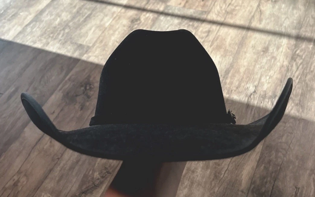 Vintage Serratelli 4X Entre III Felt Cowboy Hat - Black - Size 6 7/8 Serratelli 4X Black Felt Cowboy Hat main image 4
