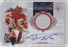 2023-24 Ultimate Collection Emblems Rookies SP Dustin Wolf #UE-DW Rookie Auto RC