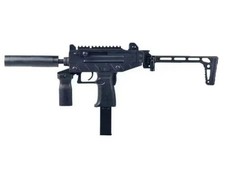 Upgraded Uzi Pro Electric 7MM-8MM Black Full Auto Gel Blaster Toy With Stock