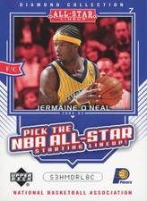 UPPER DECK 2004-05 ALL-STAR LINEUP JERMAINE O'NEAL #AS13 PROMOTION ENTRY CARD