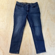Lee Women's Jeans Size 16 Medium Blue Slim Fit Slim Leg Mid Rise Denim Pant
