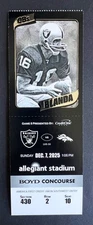 2025 Denver Broncos vs Las Vegas Raiders Ticket Stub 12/7/25 - Mint Condition!