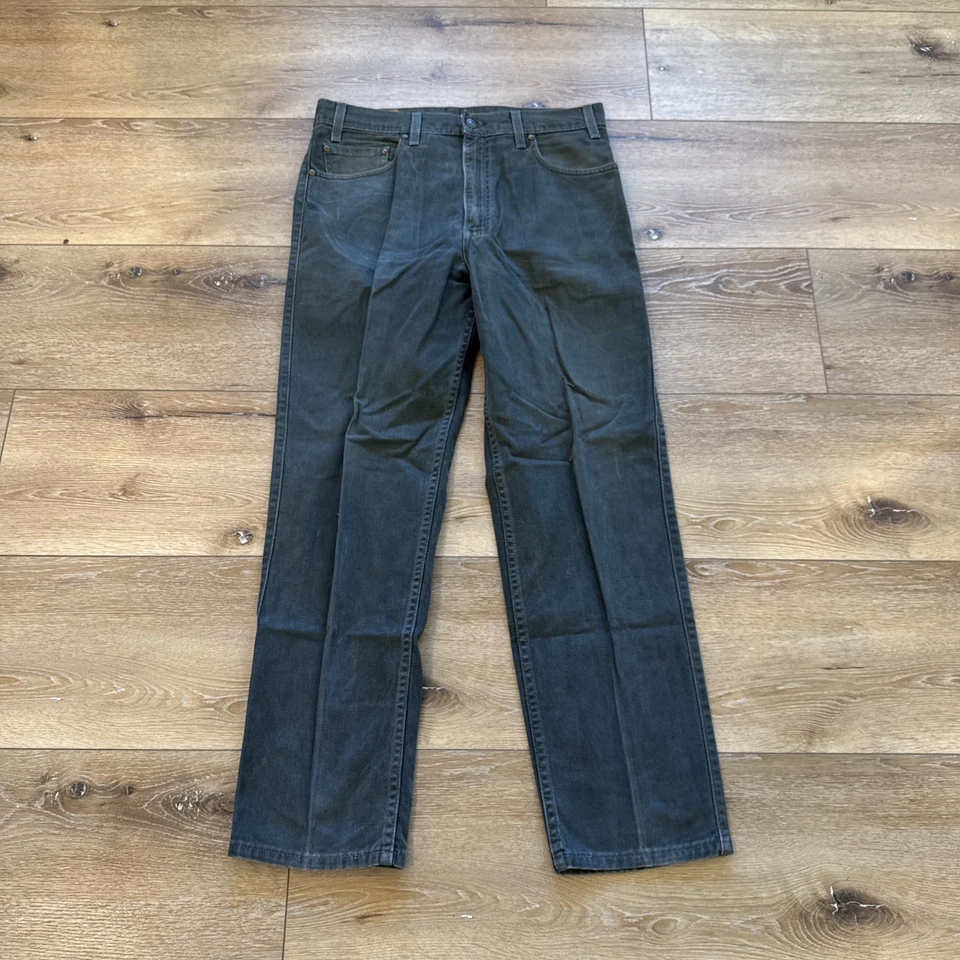 Vintage Levis 540 Jeans Mens 33 x 29 Green Relaxed Straight Leg Denim 90s - Image 2 of 4