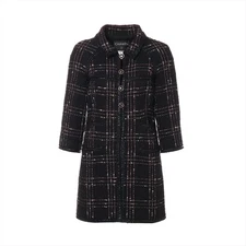 Chanel Coco Button 07P Cotton Jacket 34 Ladies' Black  P30500V20709 Tweed