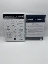 GREETINGS OF THE SEASON Stamp Set Dies Stampin Up Christmas New Year
