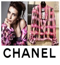 7K New Chanel 2017 Black Pink Jacket Top 38 40 42 6 8 10 Coat M L
